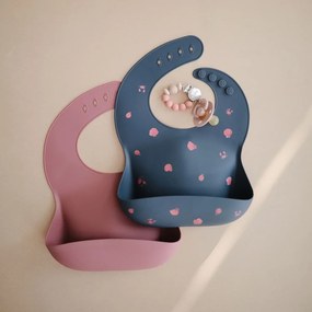 Bavaglino in silicone Mushie - Black numbers