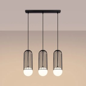 Sollux SL.1334 - Lampadario a sospensione con filo BRINA 3xG9/8W/230V nero