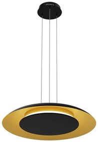 Lampadario LED su cavo PIATTINO LED/30W/230V 2700/3200/4000K Ø 40 cm nero/oro