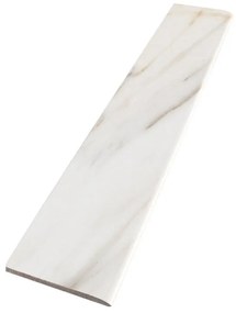 Piastrella battiscopa Cala Gold in gres porcellanato bianco L 60 x H 7.5 cm x Sp 8 mm lucido confezione da 12 ml