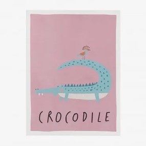 Quadro Decorativo Stampato Su Tela (30x40 Cm) Fulvio Kids Crocodile - Sklum