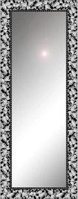 Specchio Atena rettangolare in legno nero, argento 125 x 40 cm