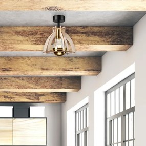 Lampadario a plafone LANDO 1xE27/15W/230V faggio