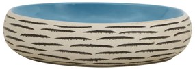 Lavabo da Appoggio Multicolore Ovale 59x40x15 cm Ceramica