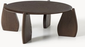 Tavolino da salotto rotondo XL in legno di quercia Hilda