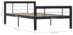 Giroletto Nero e Bianco in Metallo 90x200 cm