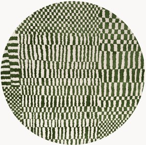 Tappeto rotondo jacquard lavabile da interno-esterno Berber