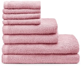 Set di asciugamani per viso e corpo con asciugatura rapida e tipo terry rosa in cotone 8 pz Quick Dry – Catherine Lansfield