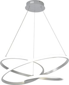 Sospensione LED Reika grigio silver Ø 60 cm,  50 W IP20 CCT da bianco caldo al bianco neutro, 3200 lumen