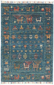 Samarkand Tappeto 60 x 100 Grigio (Pakistan) Annodato A Mano