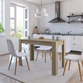 Tavolo Da Pranzo Rovere Sonoma 120x60x76cm İn Legno Multistrato /