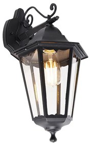 Lanterna da parete classica nera IP44 - Havana Down