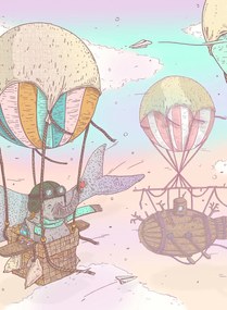 Coordonne Carta da parati panoramica Ballon Rides - Crystal