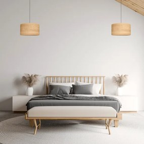 Lampadario a sospensione con filo ALBA 1xE27/15W/230V diametro 45 cm marrone/nero