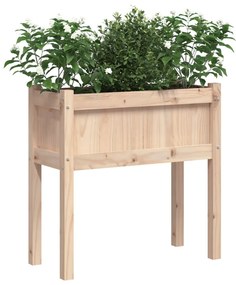 Fioriera da Giardino con Gambe 70x31x70 cm Legno Massello Pino