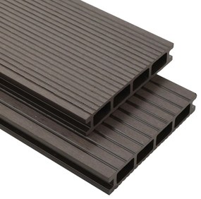 Pavimento Esterni İn Wpc Cavo Accessori 20m² 2,2m Marrone Scuro /