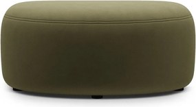 Poggiapiedi verde con rivestimento in velluto Kate – Micadoni