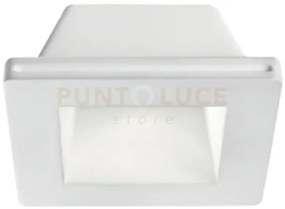 Gfa593- faretto quadrato in gesso 1 luce attacco gu10 12cm da inc...