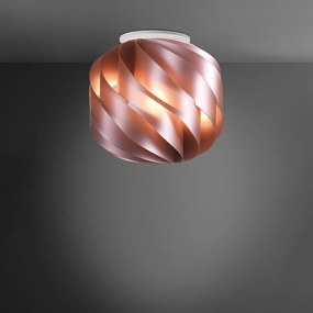 Plafoniera Moderna Globe 1 Luce In Polilux Rosa Metallico D40 Made In Italy