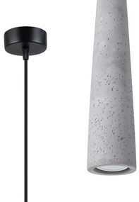 Sollux SL.1347 - Lampadario a sospensione con filo ELECTRA 1xGU10/10W/230V calcestruzzo/grigio
