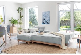 Divano letto grigio chiaro ad angolo variabile Dazzling Daisy - Miuform