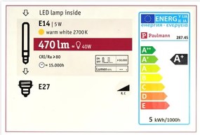 Lampadina LED dimmerabile MOSAIC G125 E27/5W/230V 2700K - Paulmann 28745