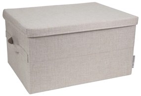 Scatola con coperchio beige in tessuto 45x34x25 cm Soft Storage – Bigso