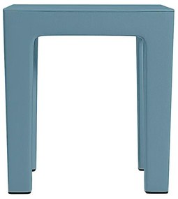 Sgabello bagno Lello multiuso turchese cobalto effetto legno