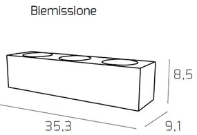 Applique Moderna Area Metallo Grigio Metallo 6 Luci Gx53