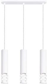 Sollux SL.1693 - Lampadario a sospensione con filo LIRO 3xGU10/10W/230V bianco