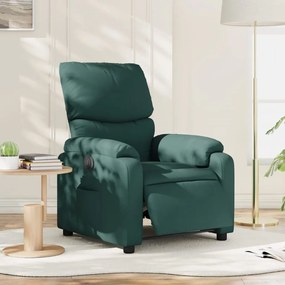 Poltrona Elettrica Reclinabile Verde Scuro İn Tessuto /