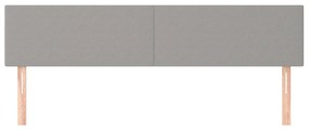 Testiera 2 pz grigio chiaro 80x5x78/88 cm in tessuto