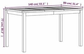 Set da Pranzo per Giardino 3 pz in Legno Massello di Teak