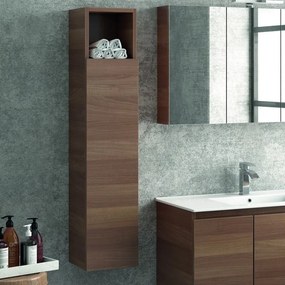 Composizione mobili bagno 100cm installazione sospesa mobile, specchio e colonna TOD-100A - KAMALU