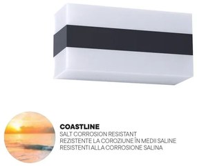 Redo 90326 - LED Applique da esterno KODIAK LED/8W/230V IP65 bianco/nero