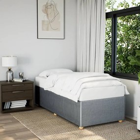 Giroletto Senza Materasso Grigio Chiaro 90x200 Cm Tessuto /