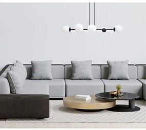 Lampadario a sospensione con filo FIRA 5xE27/60W/230V nero