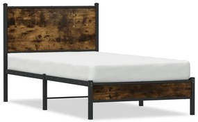 Giroletto Senza Materasso İn Metallo Rovere Fumo 75x190 Cm /