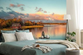 Carta da parati – Tramonto sul lago