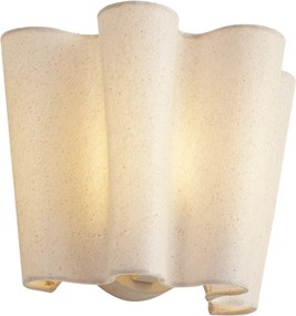 Lampada da parete Japandi beige con lino 20 cm - Oyster