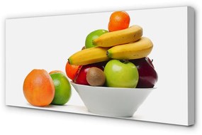 Stampa quadro su tela Frutta in una ciotola 100x50 cm