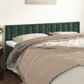 Testiere 2 Pz Verde Scuro 100x5x78/88 Cm İn Velluto /