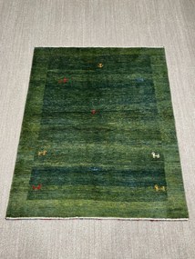 Gabbeh Tappeto persiano 120 x 150 Verde (Iran) Annodato A Mano