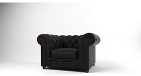 Poltrona in velluto nero Cambridge - Ropez