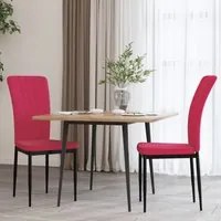 Sedie da Pranzo 2 pz Rosso Vino in Velluto cod mxl 15466