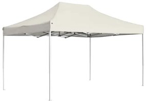 Gazebo Professionale Pieghevole in Alluminio 4,5x3 m Crema