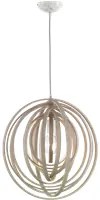 Lampada Sospensione Interno Sfera Cerchi di Legno Chiaro 6W Boolan GD Trio