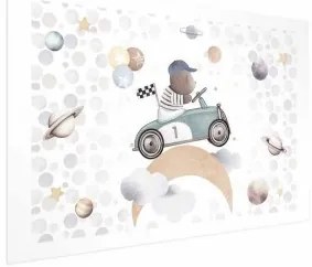 Poster - Bear in a Race Car Senza cornice, con margine 60x40