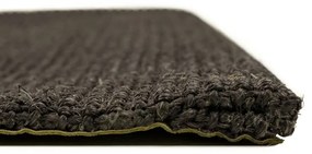 Tappeto in Sisal Naturale 66x200 cm Nero