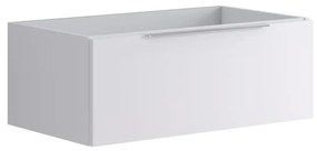 Cassettone bagno Brera 1 cassetto P 45.5 x L 79.5 x H 30 cm laccato opaco bianco